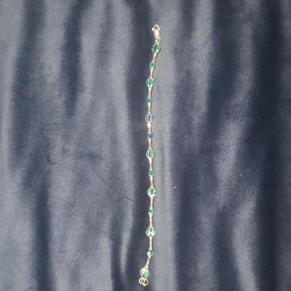 Sterling silver necklace, bracelet and earring set - Picture 2 of 8